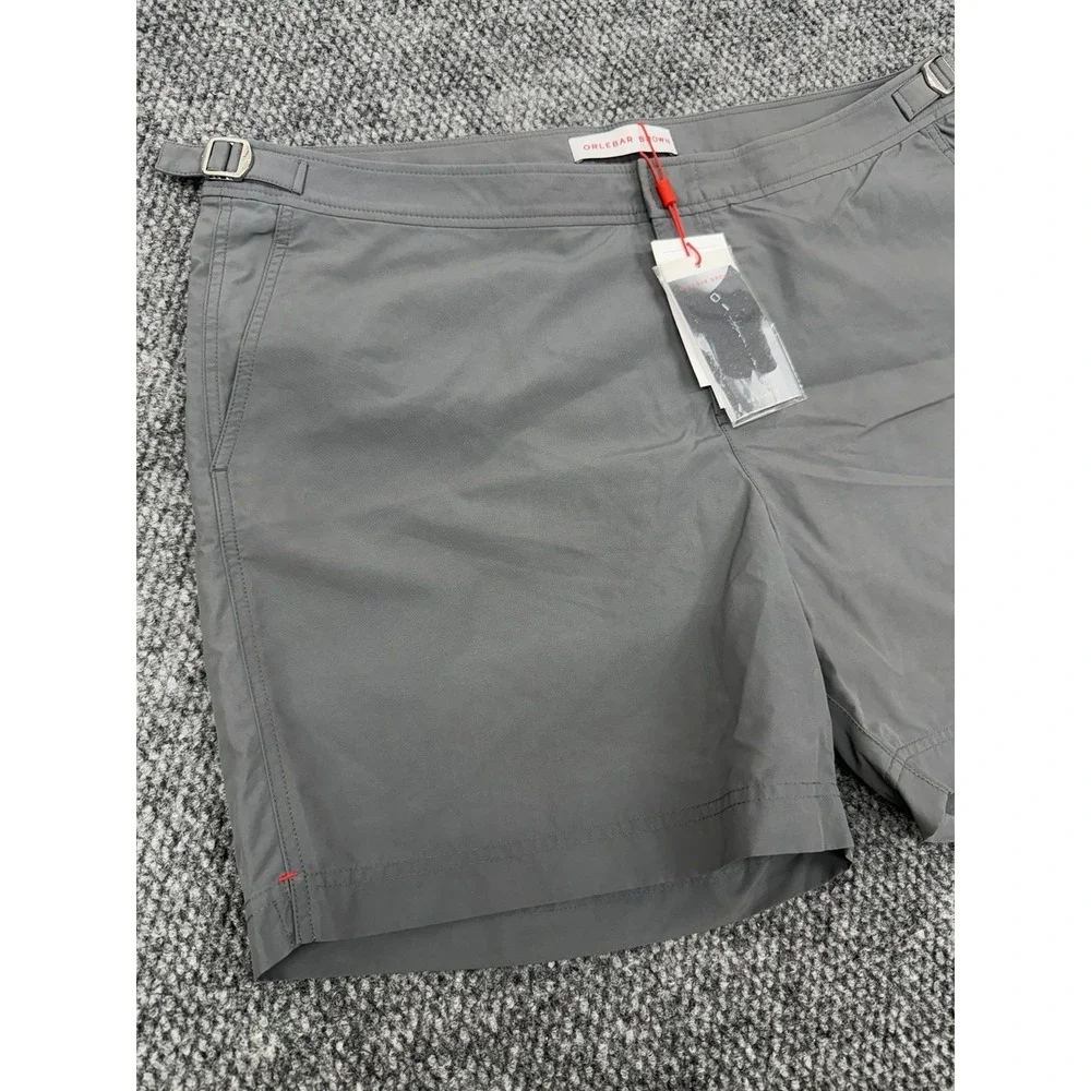 Orlebar Brown Bulldog Men's 38 Lined Swim Shorts Trunks Gray 6